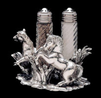 Arthur Court, galloping horses Salt and Pepper Shaker Set